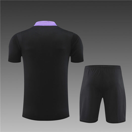 Conjunto Corto Inglaterra Negro y Morado