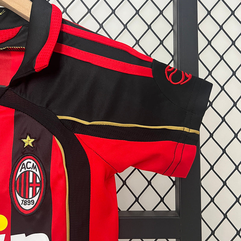 Conjunto Infantil AC Milan Retro Local – Era Bwin