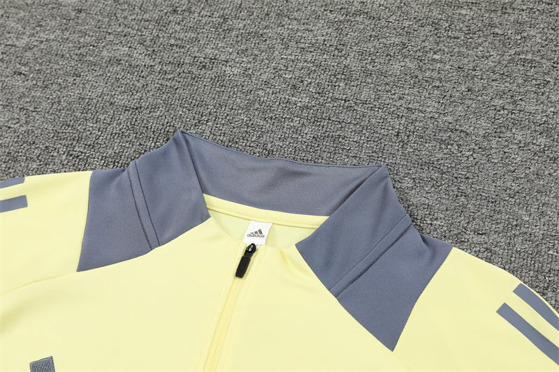 Chándal Oficial Ajax 24/25 - Edición Amarilla con Detalles en Gris