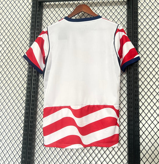 Camiseta USA 2025/2026 Local – Diseño Ondas Roja y Blanca