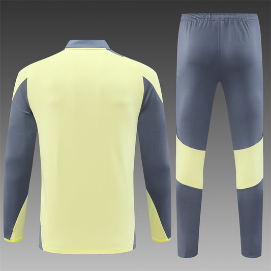 Chándal Oficial Ajax 24/25 - Edición Amarilla con Detalles en Gris