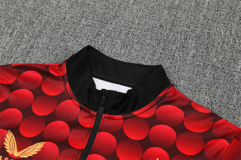 Feyenoord 25/26 – Chándal de entrenamiento (rojo y negro, patrón 3D)