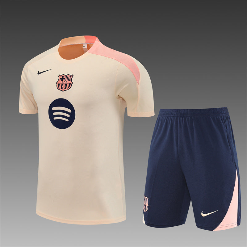 Set Oficial FC Barcelona Segunda Equipación 25/26 – Elegancia en Tono Arena
