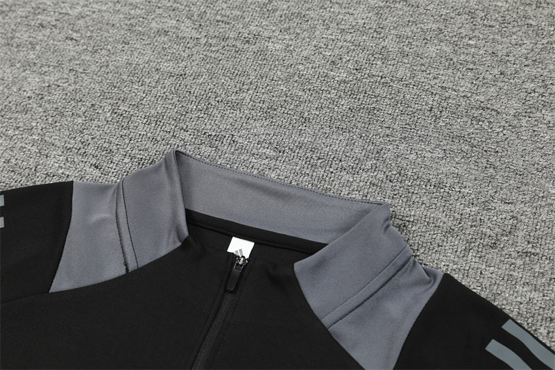 Chándal Oficial Italia 24/25 - Edición Negra con Detalles en Gris