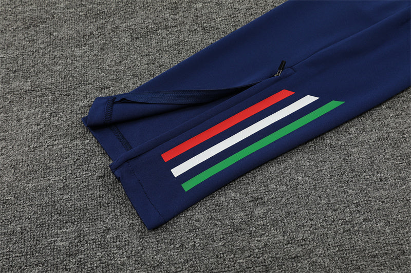 Chándal Oficial Italia 24/25 - Edición Azul Clásico con Detalles Tricolores