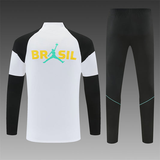 Chándal Brasil Blanco y Negro – Jordan – Conjunto de Entrenamiento