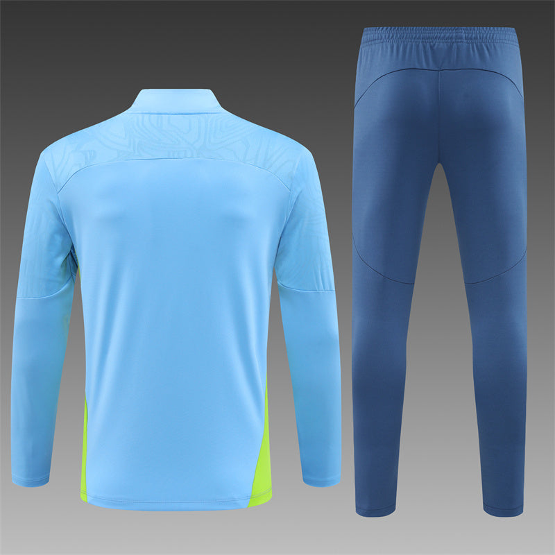 Conjunto Deportivo del Manchester City - Edición Celeste y Verde Fluorescente