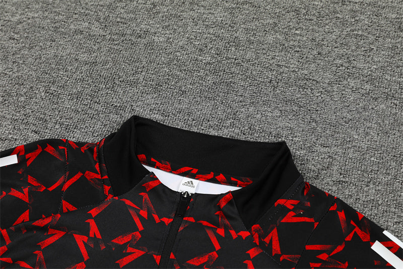 Chándal Oficial Manchester United 24/25 - Edición Especial Negra y Roja