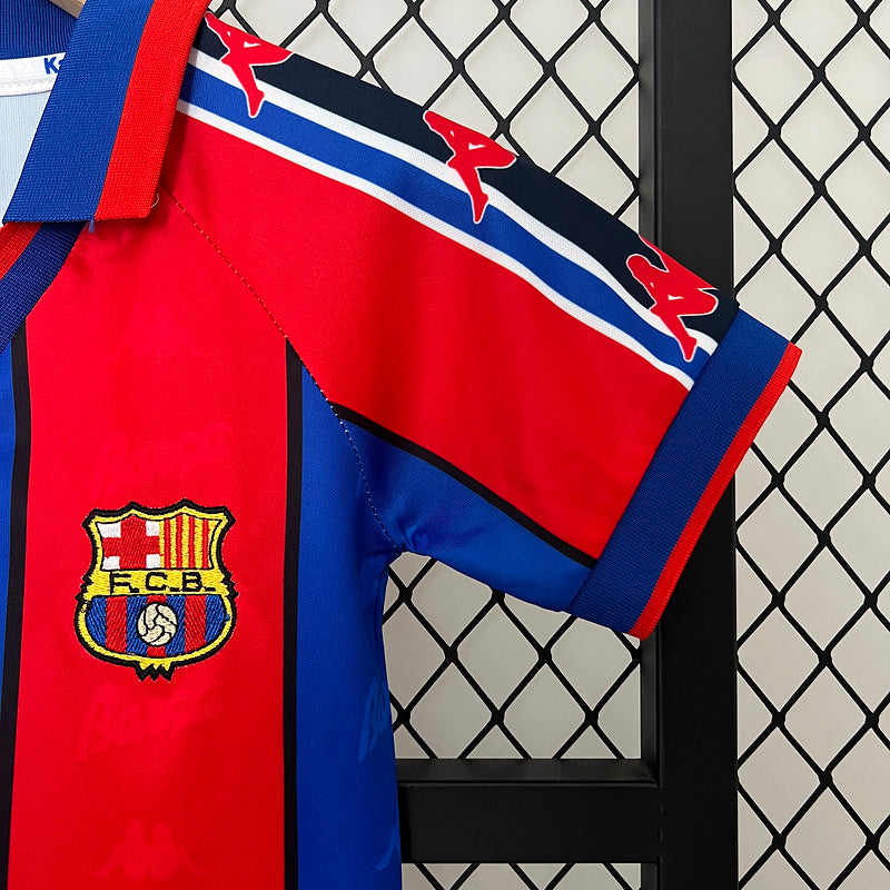 Conjunto Infantil FC Barcelona Retro Años 90 – Kappa Oficial