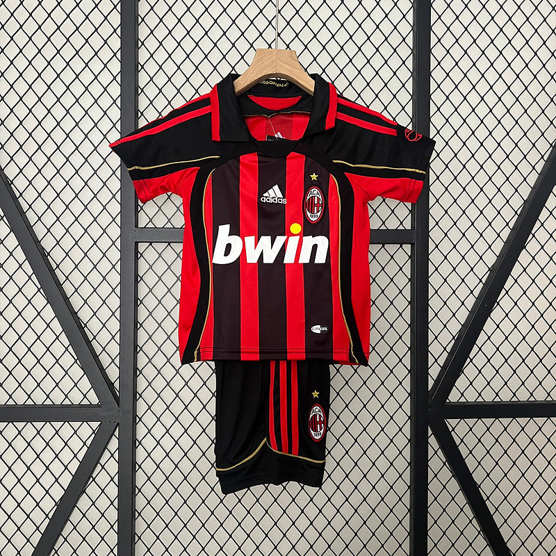 Conjunto Infantil AC Milan Retro Local – Era Bwin