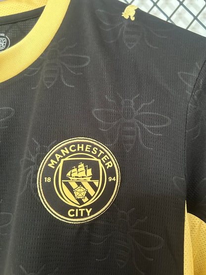 Camiseta Manchester City Negra y Dorada 2026