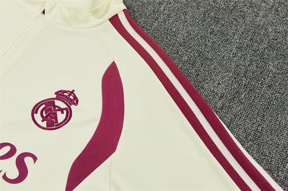Chándal Real Madrid Entrenamiento 2026/27 – Blanco Crema y Rosa