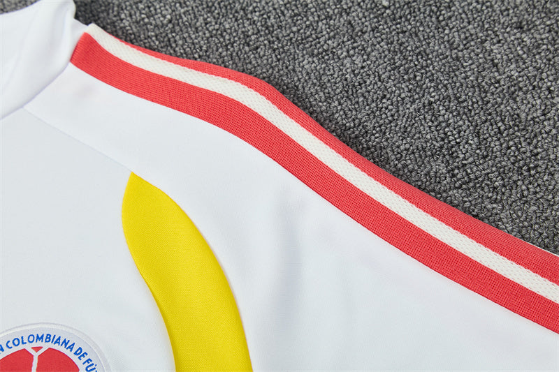 Chándal Colombia 2025/2026 – Conjunto de Entrenamiento Blanco Tricolor