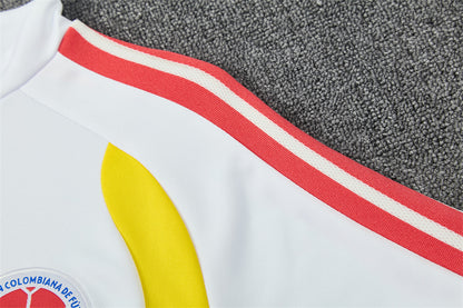 Chándal Colombia 2025/2026 – Conjunto de Entrenamiento Blanco Tricolor