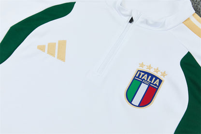 Chándal Italia 2025/2026 – Conjunto de Entrenamiento Blanco y Verde Edición Premium
