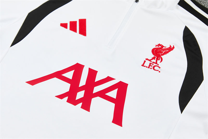 Chándal Liverpool Blanco y Negro 2026/27 – Adidas – Conjunto de Entrenamiento