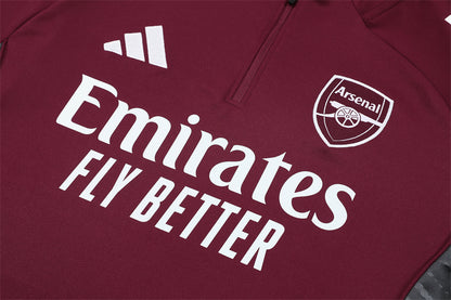 Chándal Arsenal Temporada 2025/2026 – Entrenamiento Oficial Rojo y Gris