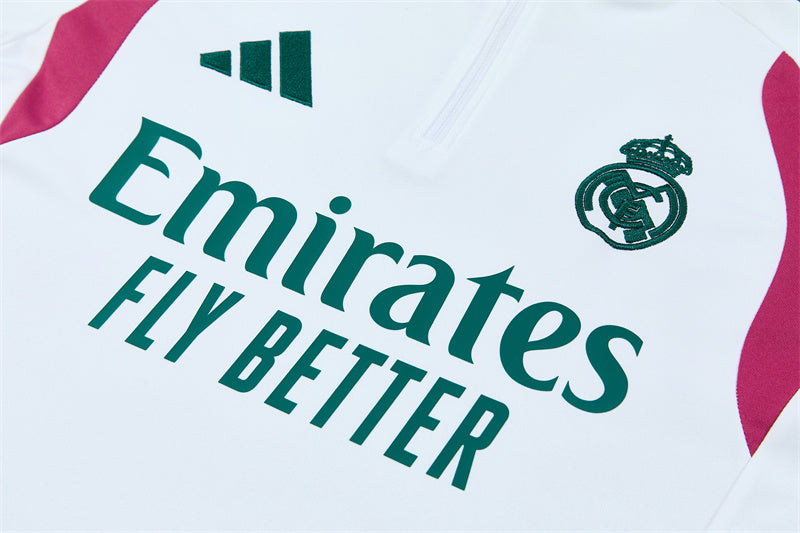 Chándal Real Madrid Entrenamiento 26/27 – Blanco, Verde y Rosa