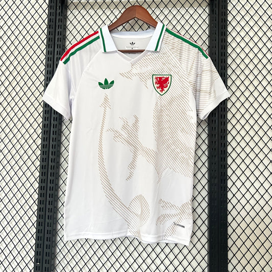 Camiseta Gales 2025/2026 Alternativa – Blanca con dragón tonal