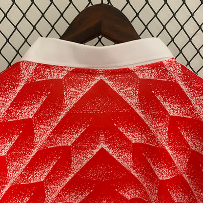 Camiseta Unión Soviética Home Adidas – Diseño Retro Chevron (Finales de los 80)