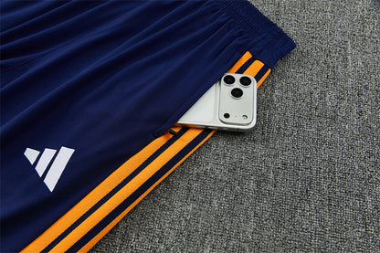 Chándal Real Madrid Azul Marino, Naranja y Blanco – Adidas – Conjunto de Entrenamiento