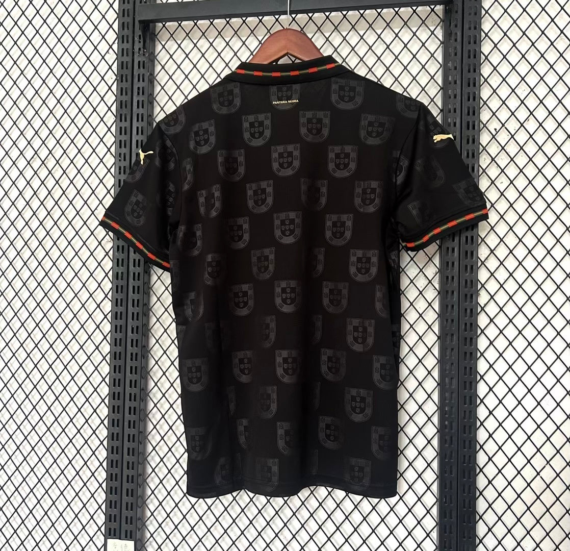 Camiseta Portugal 2025/2026 Alternativa – Negra Detalles Dorados