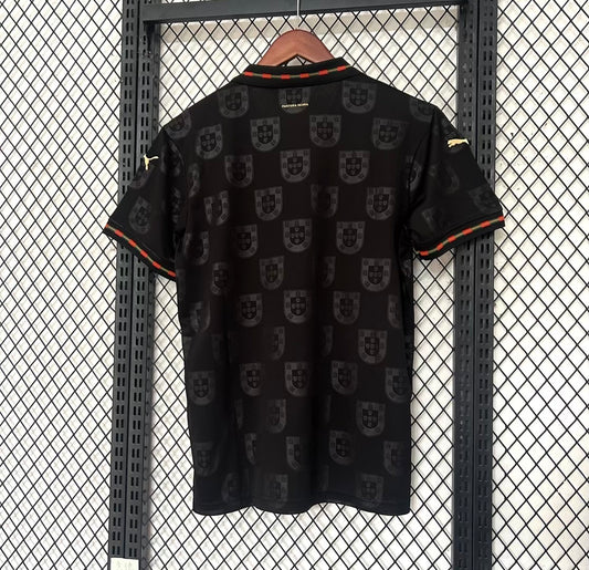 Camiseta Portugal 2025/2026 Alternativa – Negra Detalles Dorados