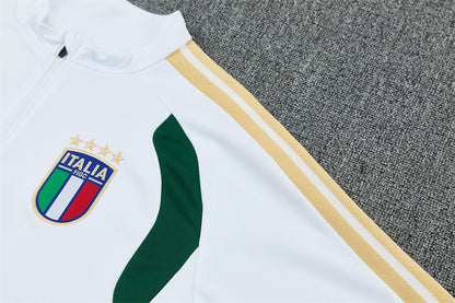 Chándal Italia 2025/2026 – Conjunto de Entrenamiento Blanco y Verde Edición Premium