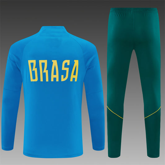 Conjunto Brasil 2026/2027 – Azul/Verde Entrenamiento