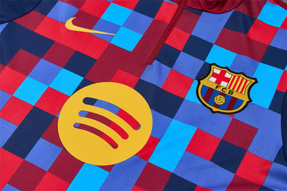 Chándal FC Barcelona Cuadros Azul y Granate – Nike – Conjunto de Entrenamiento