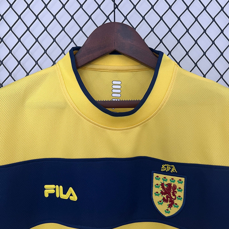 Camiseta Escocia Suplente 2002 – FILA ClimaTech Amarilla