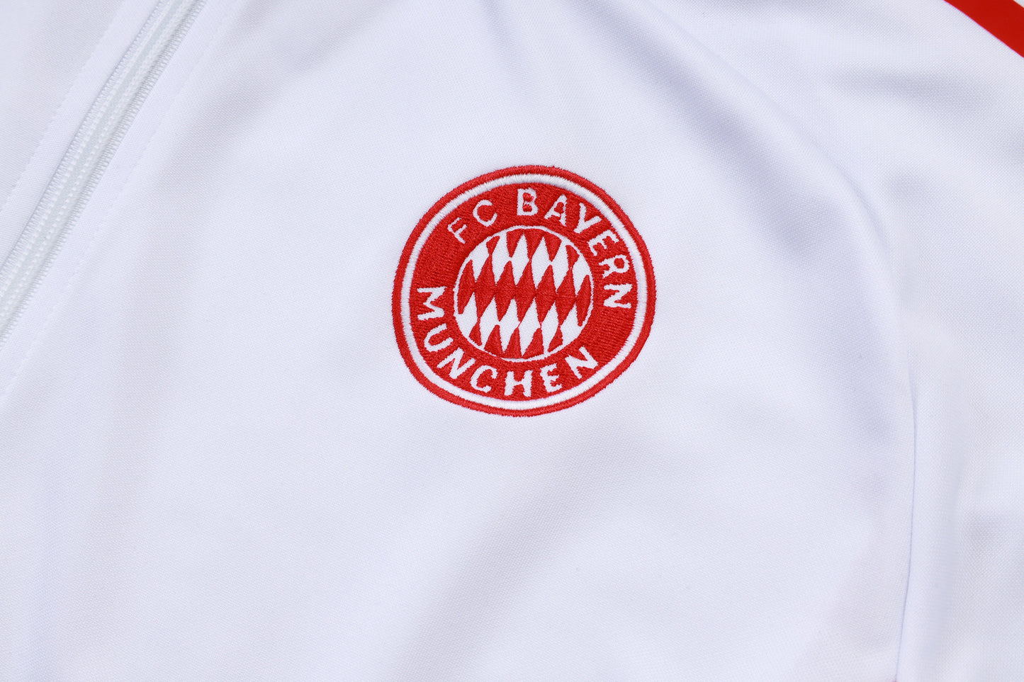 Chándal Bayern Múnich 2025/2026 – Blanco y Negro con Detalles Rojos
