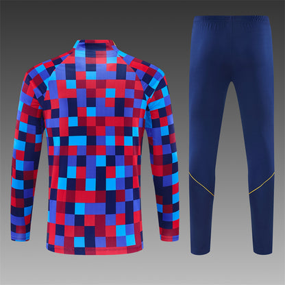 Chándal FC Barcelona Cuadros Azul y Granate – Nike – Conjunto de Entrenamiento