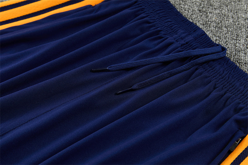 Chándal Real Madrid Azul Marino, Naranja y Blanco – Adidas – Conjunto de Entrenamiento