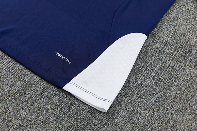 Chándal Real Madrid Azul Marino, Naranja y Blanco – Adidas – Conjunto de Entrenamiento