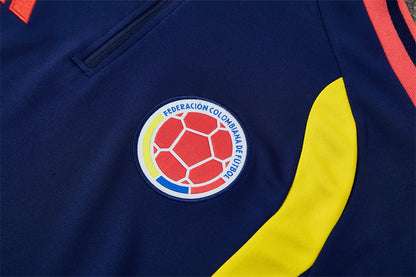 Chándal Colombia 2025/2026 – Conjunto de Entrenamiento Azul Marino Tricolor