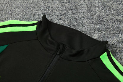 Chándal México 2025/2026 – Conjunto de Entrenamiento Negro con Detalles Verde Neón