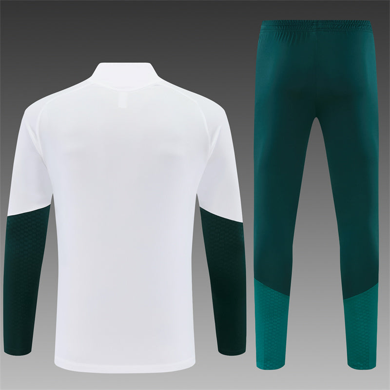 Chándal Real Madrid Blanco y Verde 2026/27 – Conjunto de Entrenamiento