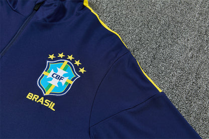 Conjunto Brasil 2026/2027 – Azul Oscuro/Amarillo Entrenamiento