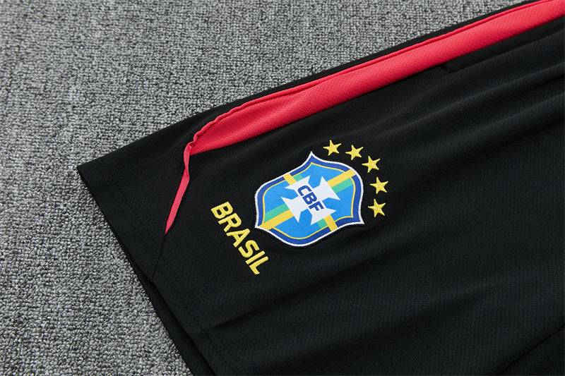 Conjunto Brasil 2026/2027 – Negro/Rojo Entrenamiento