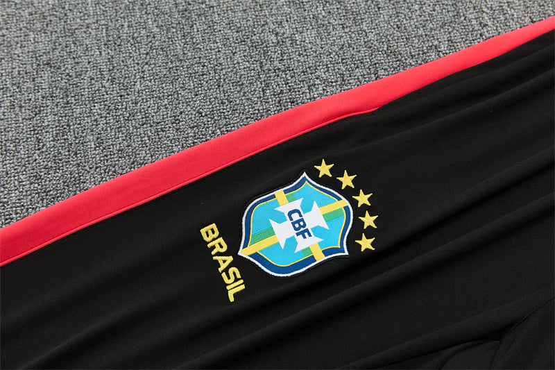 Conjunto Brasil 2026/2027 – Negro/Rojo Entrenamiento