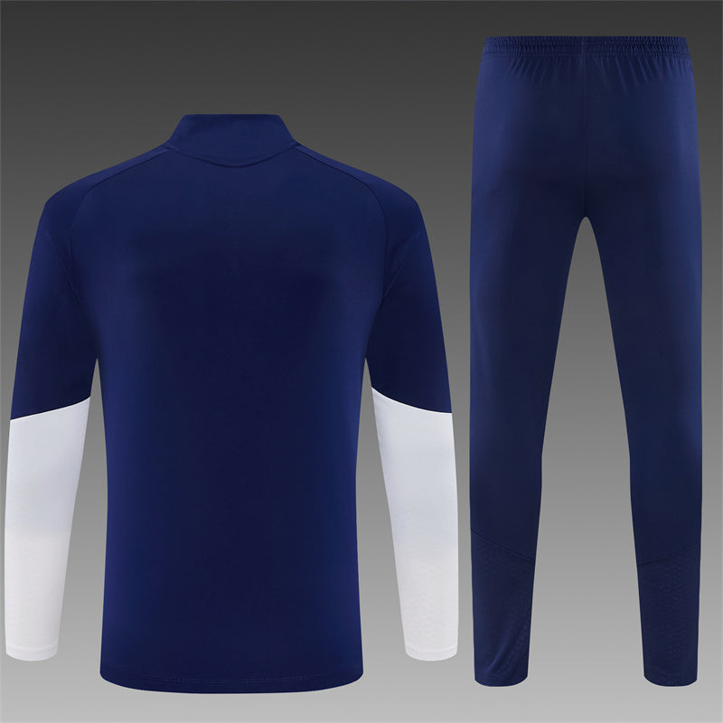 Chándal Real Madrid Azul Marino, Naranja y Blanco – Adidas – Conjunto de Entrenamiento