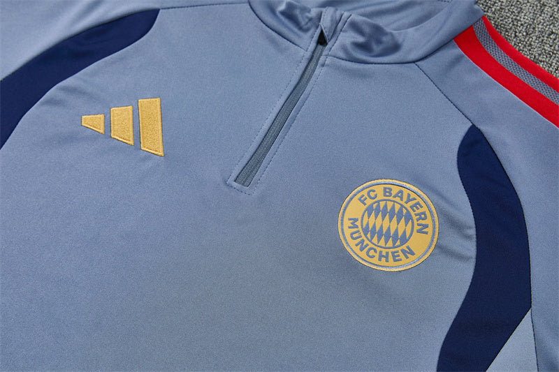 Chándal Bayern Múnich Gris y Azul 2026/27 – Adidas – Conjunto de Entrenamiento