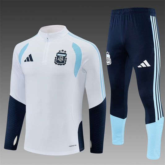 Chándal Argentina 2025/2026 – Conjunto de Entrenamiento Blanco y Azul Oficial