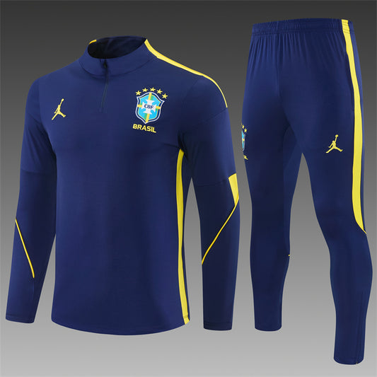 Conjunto Brasil 2026/2027 – Azul Oscuro/Amarillo Entrenamiento