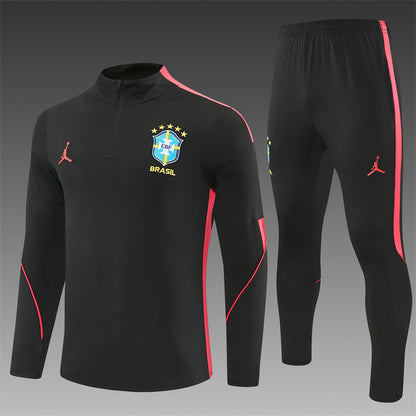 Conjunto Brasil 2026/2027 – Negro/Rojo Entrenamiento