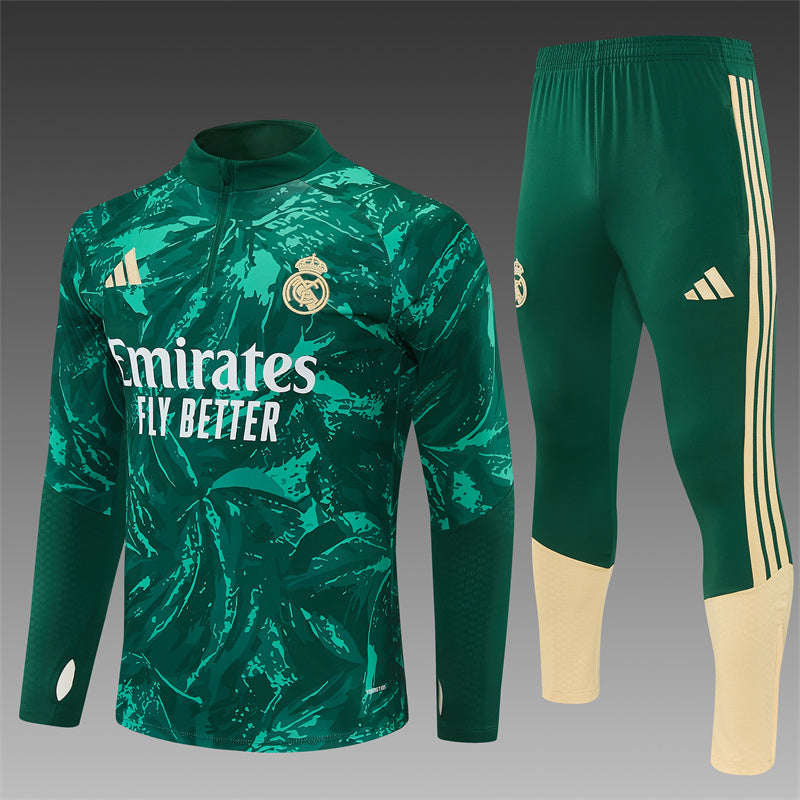 Conjunto Real Madrid 2026/2027 – Verde Estampado Entrenamiento