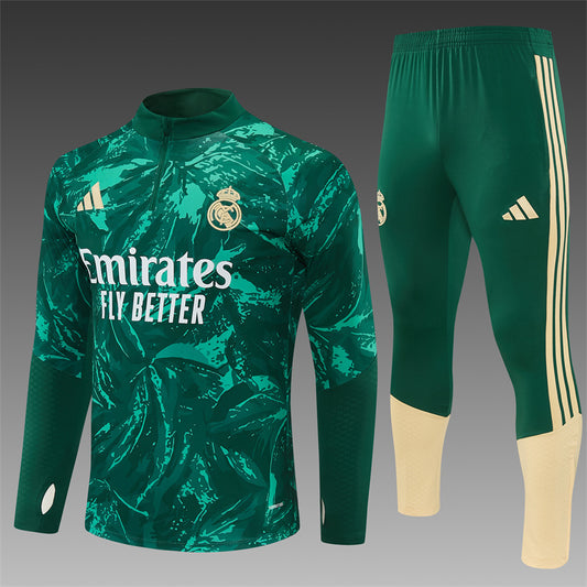 Conjunto Real Madrid 2026/2027 – Verde Estampado Entrenamiento