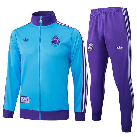 Chándal Retro Real Madrid Azul Claro y Morado 2025/2026