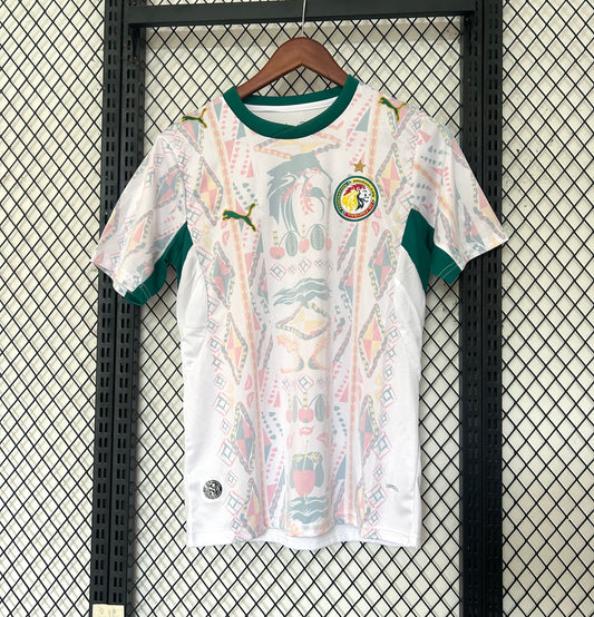 Camiseta Senegal 2025/2026 Visitante – Diseño Tribal Blanco